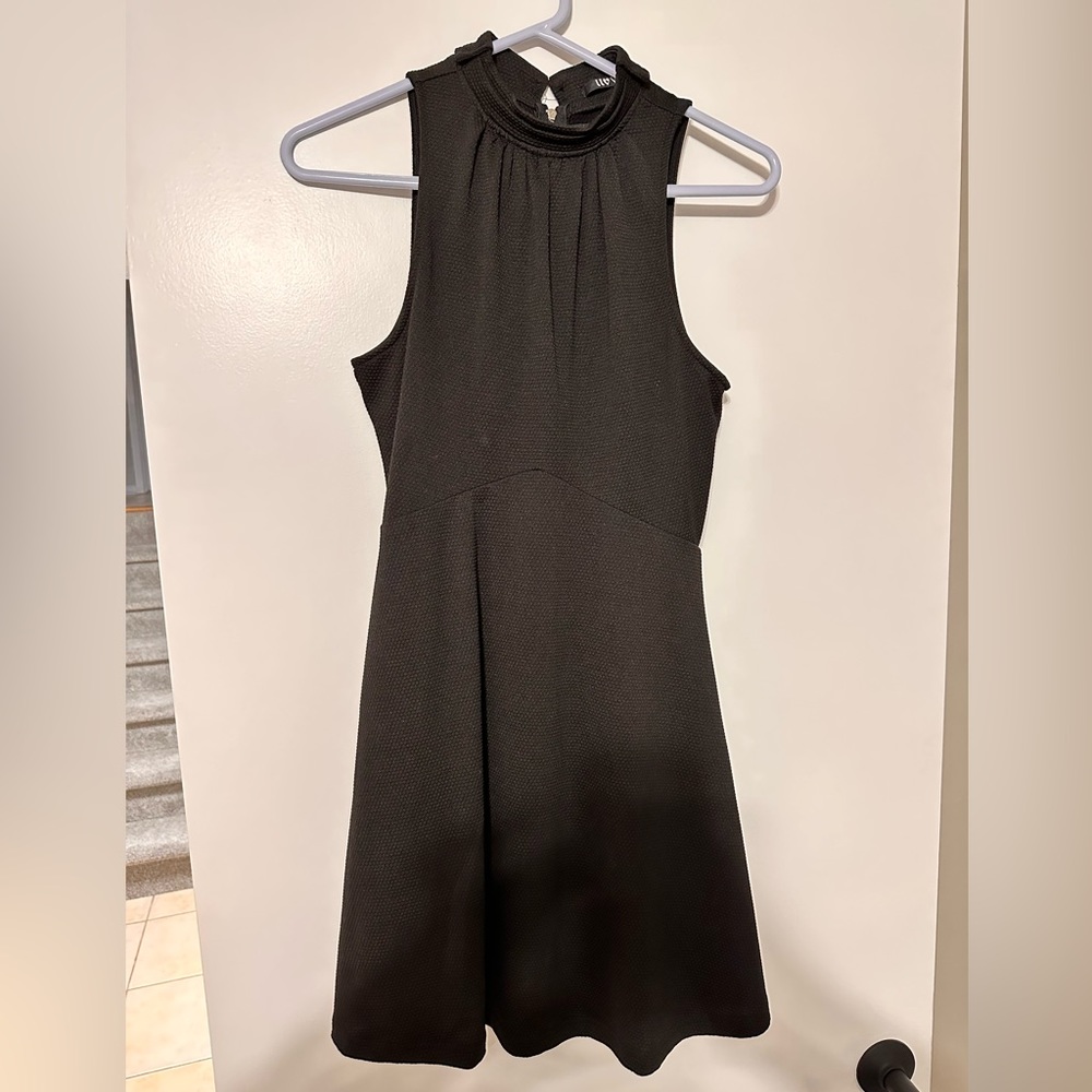 Black High-Neck Dress
